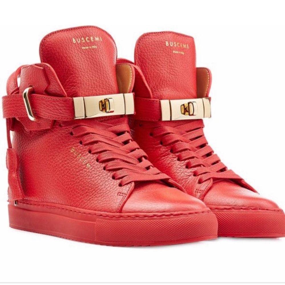 Buscemi RED SNEAKER WEDGES NEW